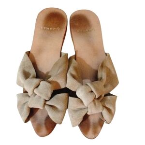 By JAMES Chelsey Knot Suede Slip On Sandal Women’s Size 7